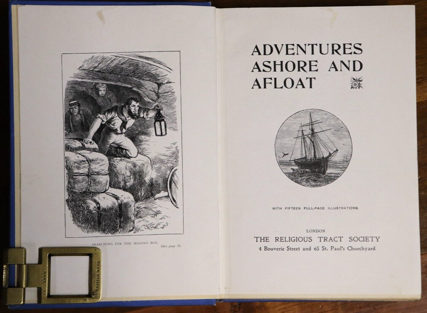 c1906 Adventures Ashore & Afloat Antique Childrens Adventure Story Book - 0