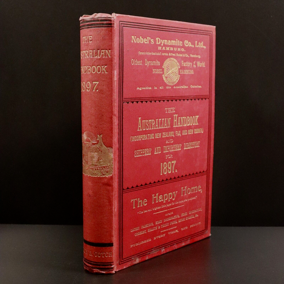 1897 Australian Handbook Directory Business Guide Antiquarian Reference Book