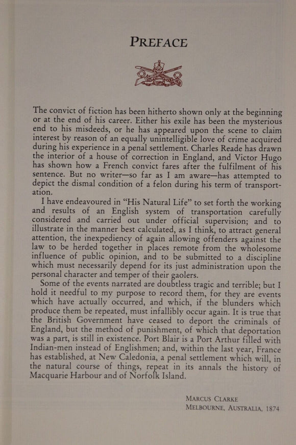 1987 For The Term Of His Natural Life Australian Convict History Fiction Book