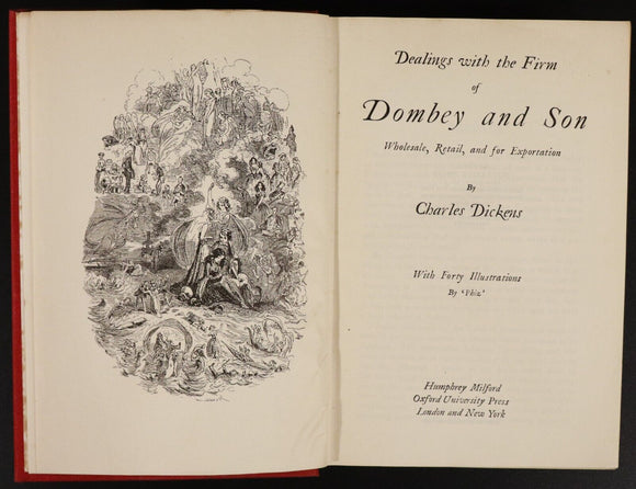 c1920 Dombey & Son by Charles Dickens Antique British Fiction Book Fireside