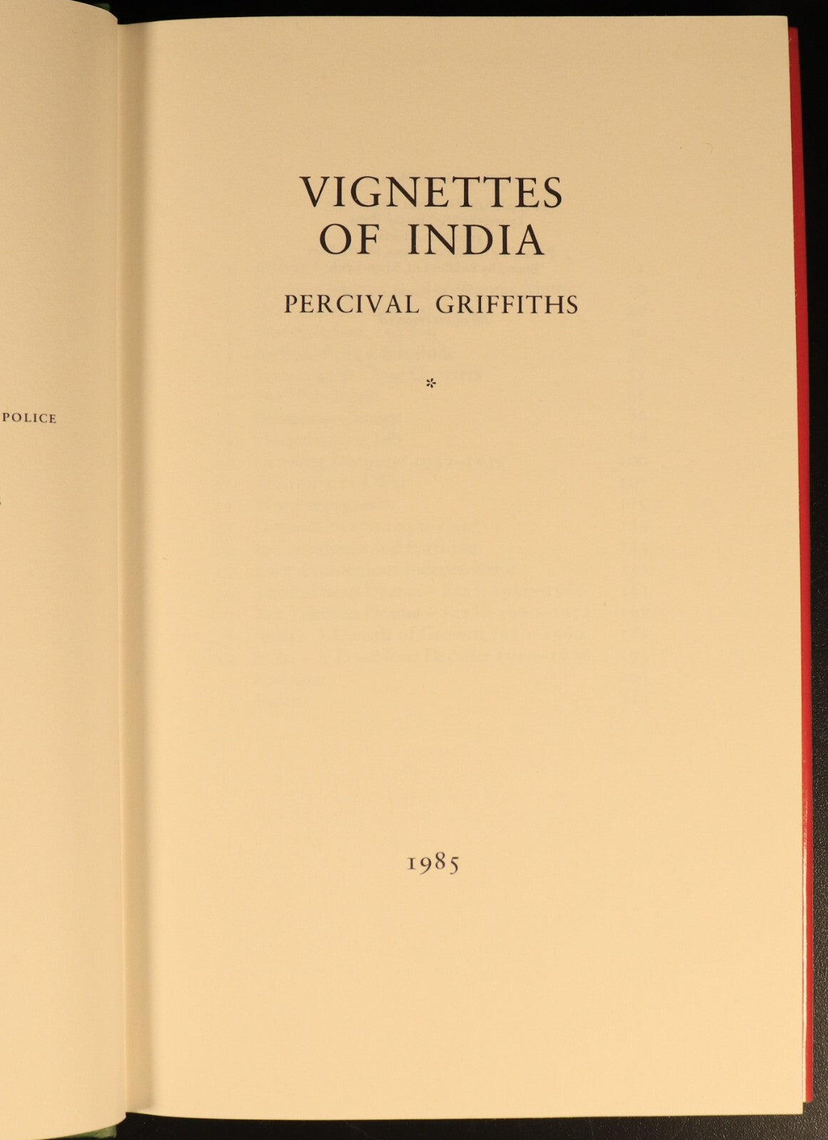 Vignettes Of India by Percival Griffiths 1985 British India History Book 1st Ed