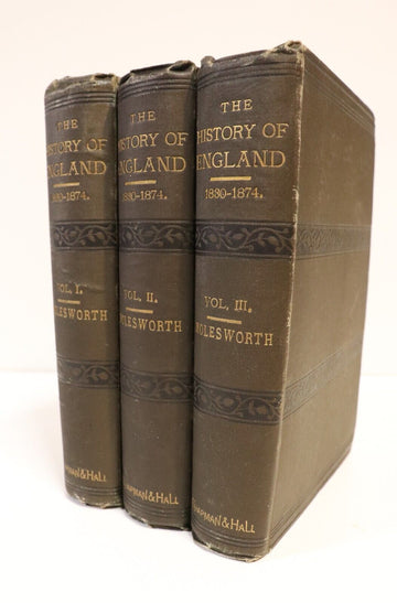 1880 3vol The History Of England by W. Molesworth Antique History Book Set