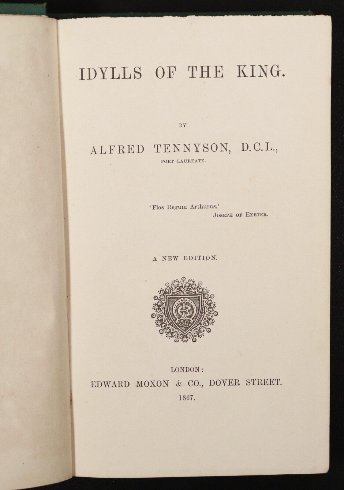 1867 Idylls Of The King by Alfred Tennyson Antique Poetry Book - 0