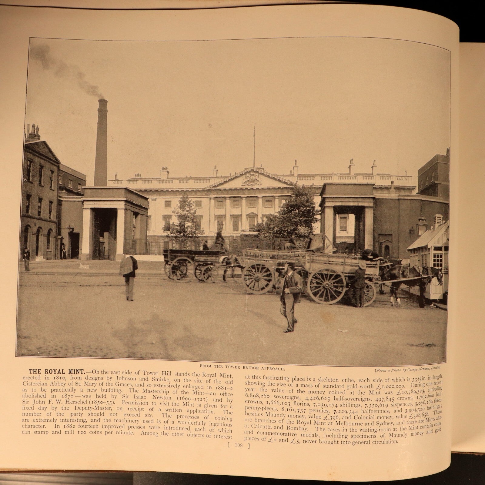1896 Round London Album Of Photographs Antique British History Book G. Newnes