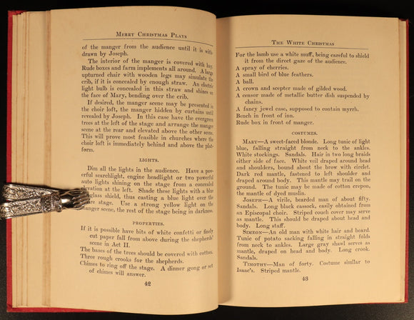 1917 White Christmas & Other Christmas Plays Walter Ben Hare Drama Theatre Book
