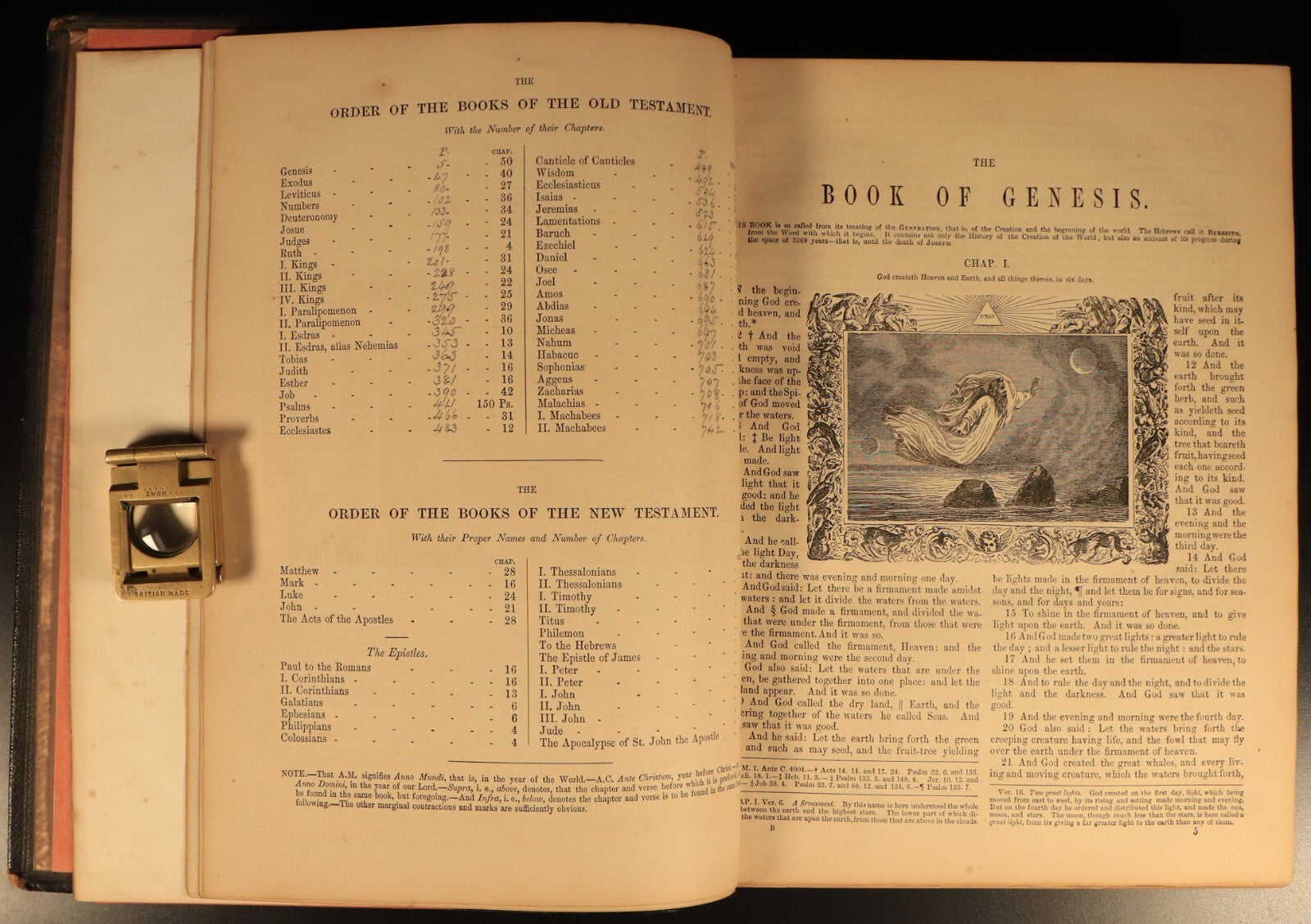 1865 The Pictorial Catholic Bible by Rev Dr Cullen Antiquarian Leather Bible