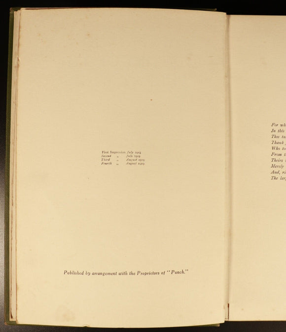 1919 Mr Punch's History Of The Great War WW1 Military History Book Provenance