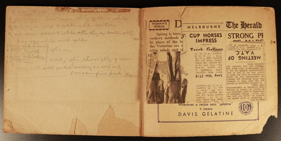 Miss Drake's Home Cookery 1935 Antique Australian Cook Book + Recipes