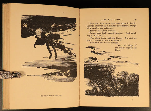 1933 A Christmas Carol: Charles Dickens Antique Fiction Book Arthur Rackham