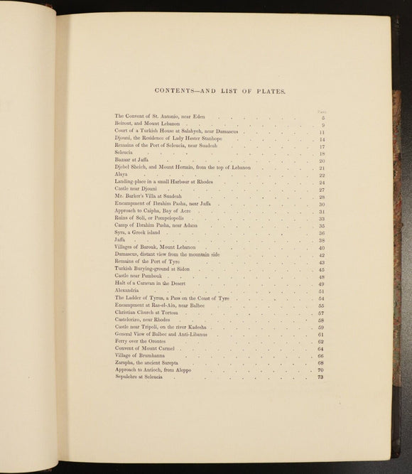 c1842 3vol Syria, The Holy Land & Asia Minor - Antiquarian History Book Set
