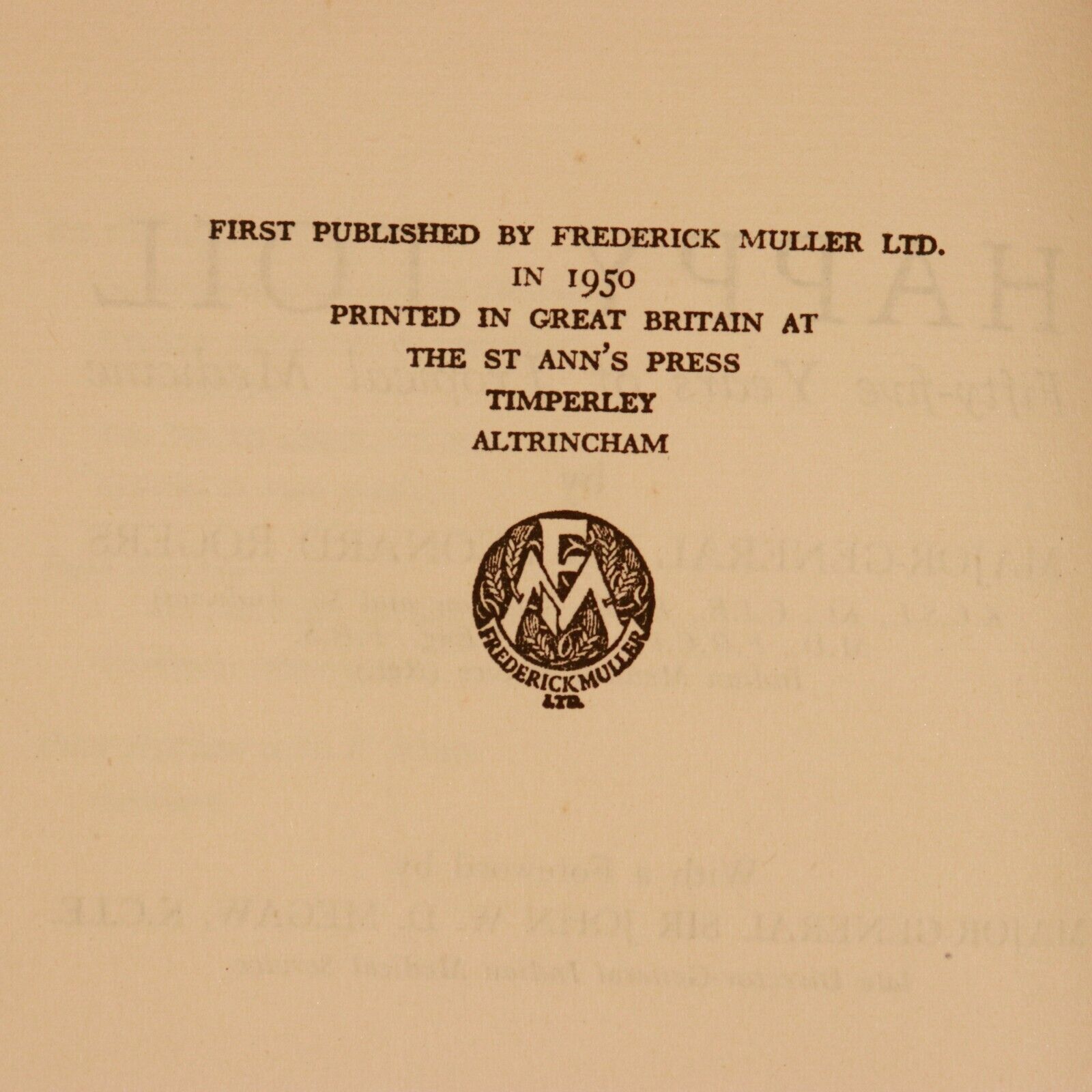 1950 Happy Toil 55 Years Of Tropical Medicine by L. Rogers Vintage Medical Book