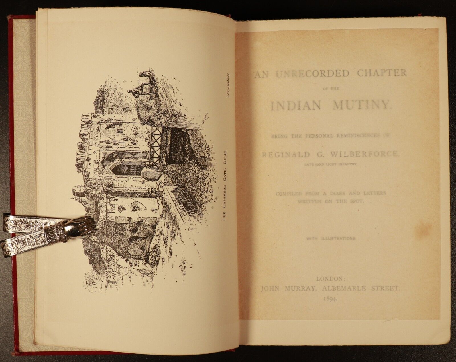 1894 An Unrecorded Chapter Of The Indian Mutiny Antique Military History Book