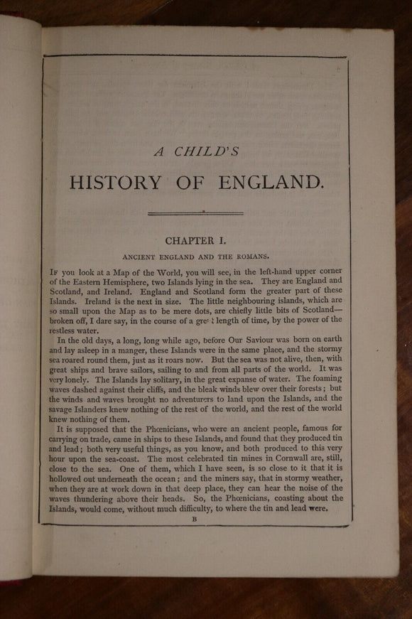 1888 A Child's History Of England by Charles Dickens Antique History Book