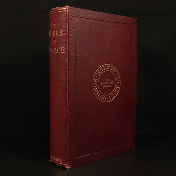 1893 The Works Of Horace Antique Roman Literature Book Poetry Quintus Flaccus