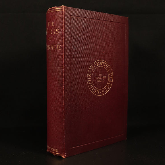 1893 The Works Of Horace Antique Roman Literature Book Poetry Quintus Flaccus