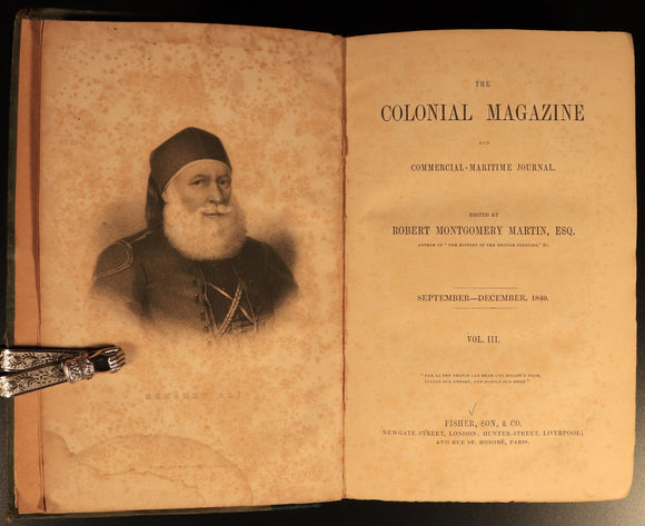 1840 The Colonial Magazine Commercial etc Antiquarian Australian History Book