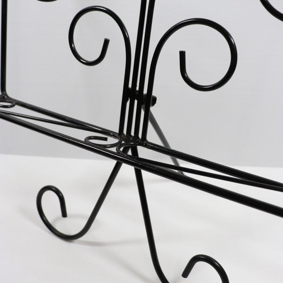 Steel Book Stand Book Holder - Black 40cm x 38cm - Recipe Book Stand