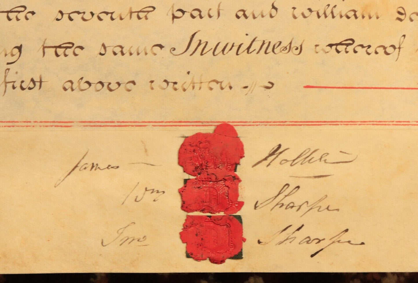 1824 Indenture Conveyance English Legal Document Manuscript Vellum Lease