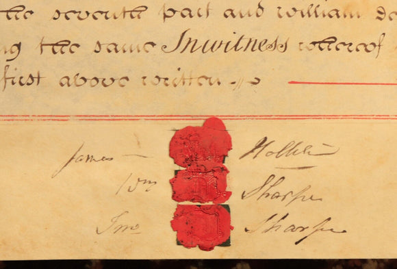 1824 Indenture Conveyance English Legal Document Manuscript Vellum Lease