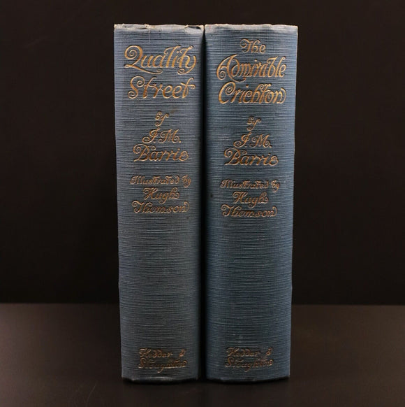 c1910 2vol Admirable Crichton & Quality Street by J.M. Barrie Antique Book Set