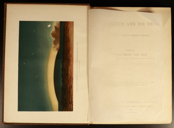 1889 Our Earth & Its Story by Robert Brown Antique Natural History Book w/Maps