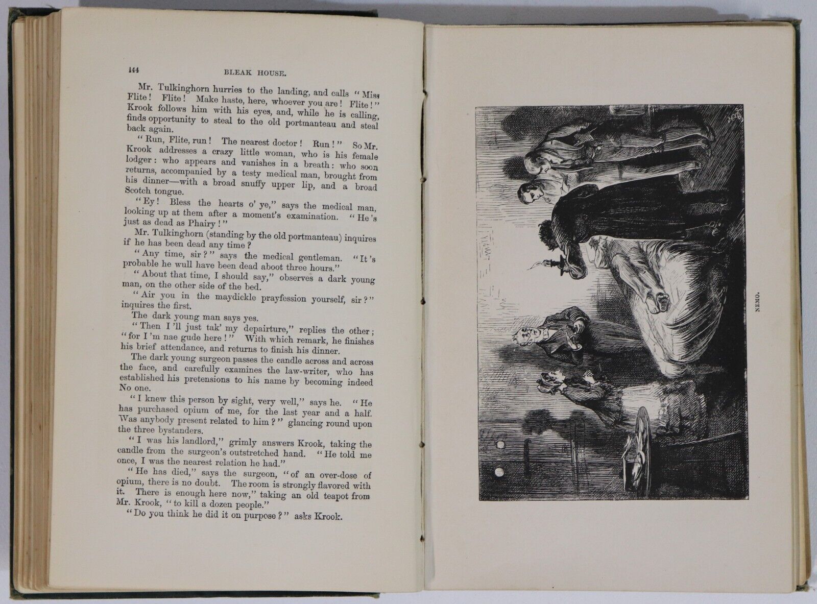 c1879 2vol Bleak House by Charles Dickens Antique British Fiction Book Set