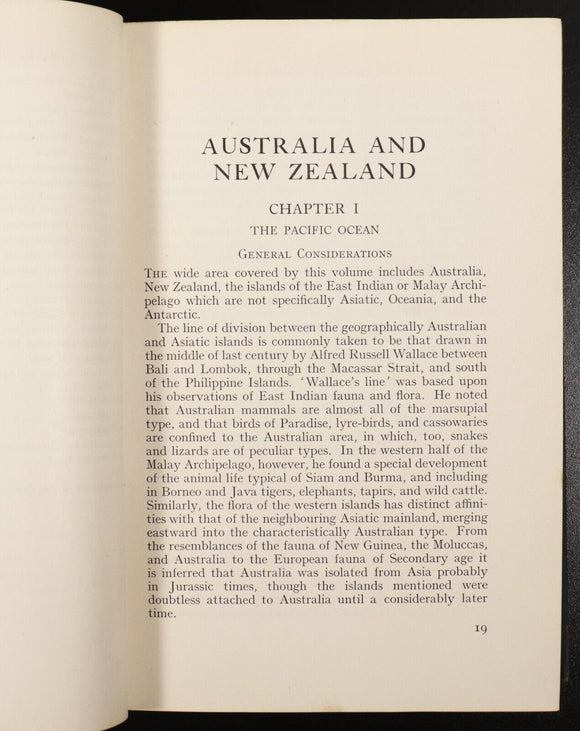 1931 Australia & New Zealand Antarctica by L.S. Suggate Antique Geography Book