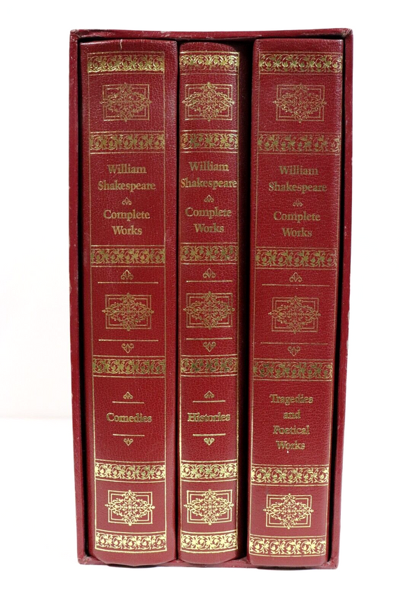 1987 3vol The Complete Works of Shakespeare Classic Literature Book Set