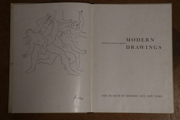 1944 Modern Drawing: The Museum Of Modern Art Vintage Art History Book - 0