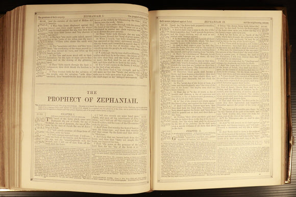 c1880 Brown's Self Interpreting Family Bible Large Antiquarian Illustrated Bible