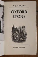 1947 Oxford Stone by WJ Arkell Vintage British Architecture Reference Book-2