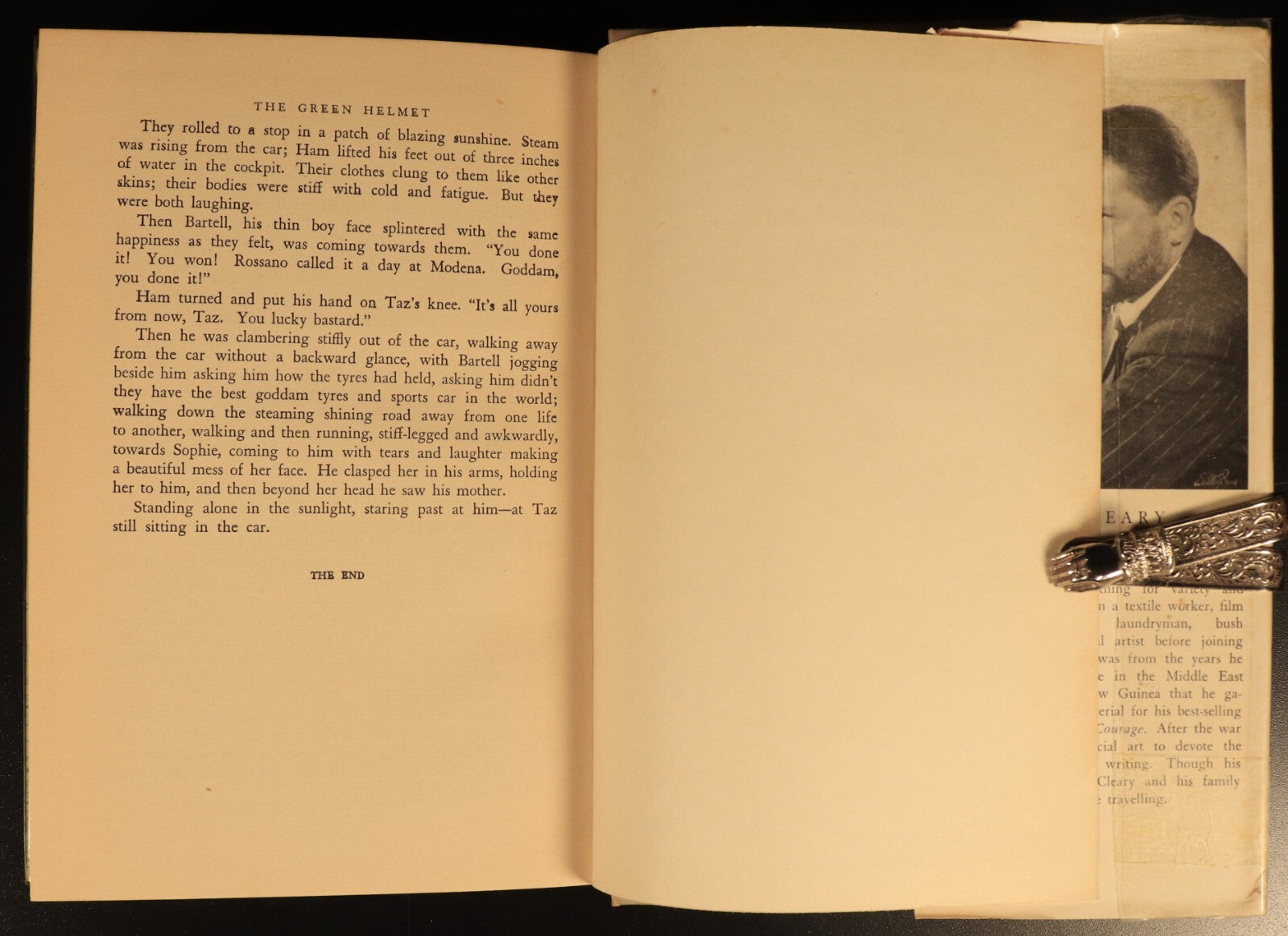 1957 The Green Helmet by Jon Cleary Vintage Australian Motor Sport Fiction Book