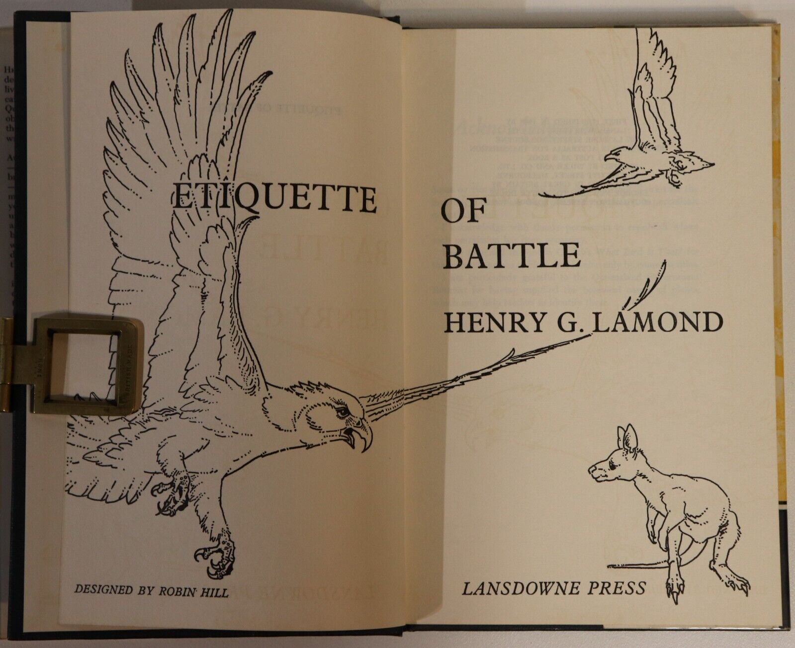 1966 Etiquette of Battle by Henry Lamond Antique Australian Natural History Book