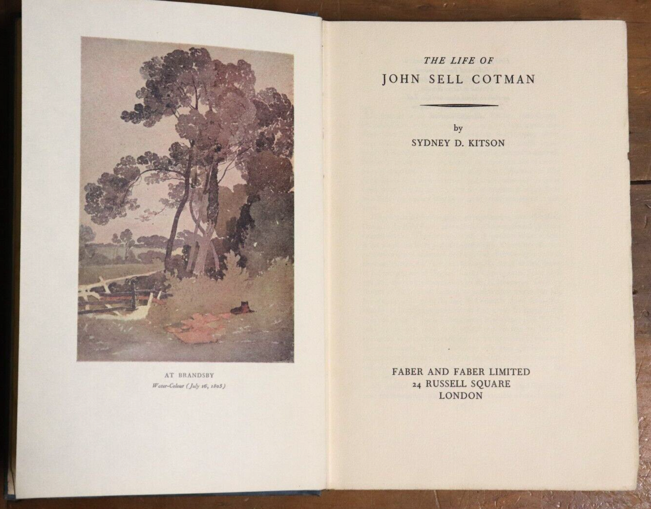 1937 The Life Of John Sell Cotman 1st Edition Antique English Art History Book