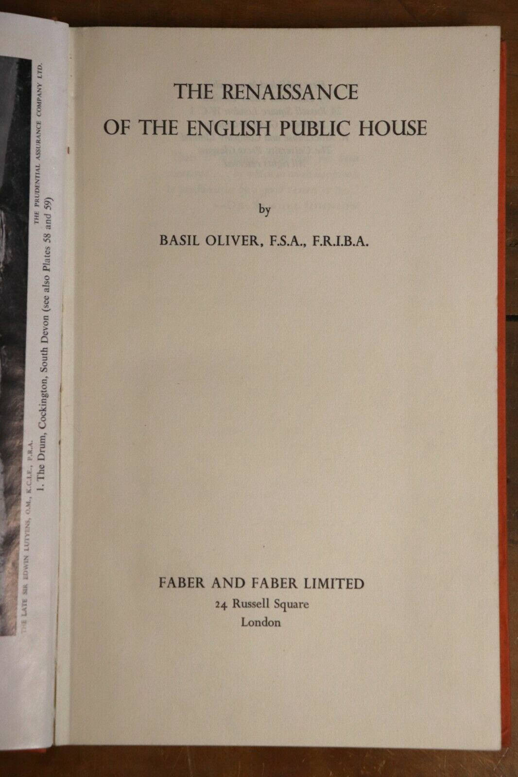 1947 The Renaissance Of The English Public House Antique Architecture Book - 0