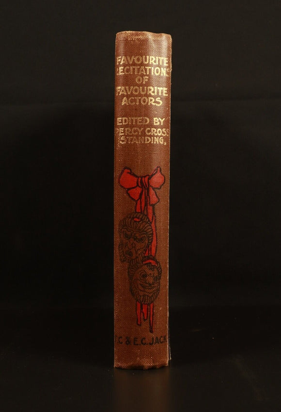 1903 Favourite Recitations Of Favourite Actors Antique Poetry & Literature Book
