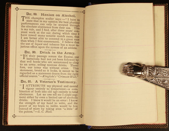 c1890 Kirton's Temperance Daily Text Book & Birthday Record Antiquarian Book