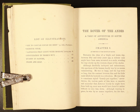 1885 The Rover Of The Andes by RM Ballantyne Antique Scottish Fiction Book