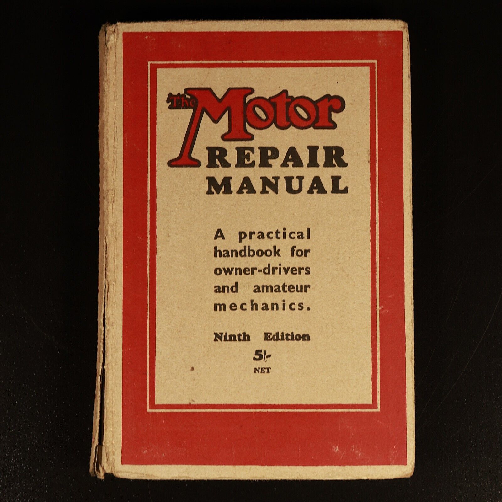 c1910 The Motor Repair Manual 9th Edition Antique Automotive Book Temple Press