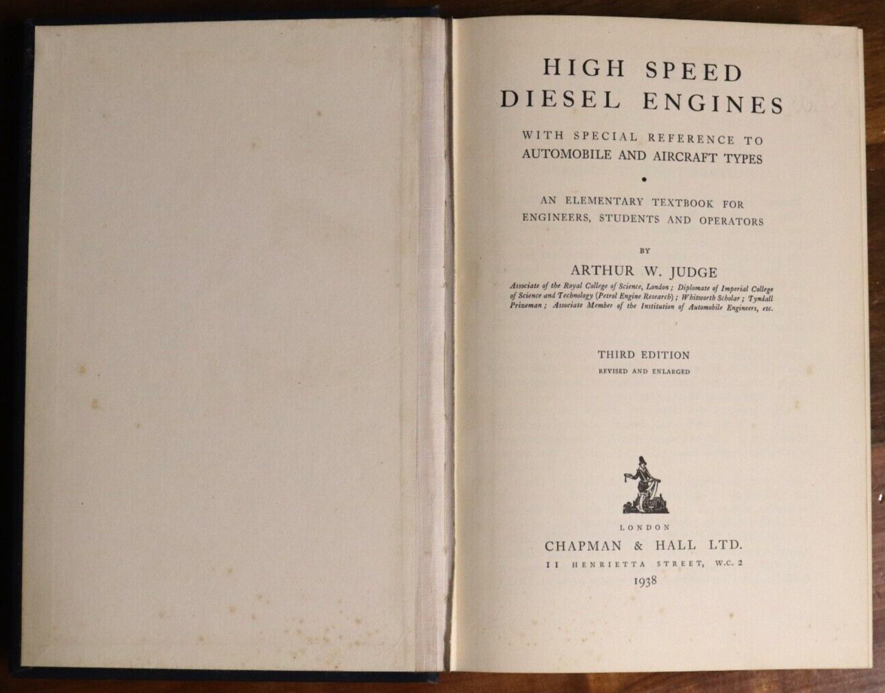 1938 High Speed Diesel Engines by AW Judge Antique Automotive Mechanics Book