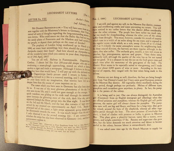 Leichhardt Letters by LL Politzer 1945 Australian History Antique Book 2nd Ed.