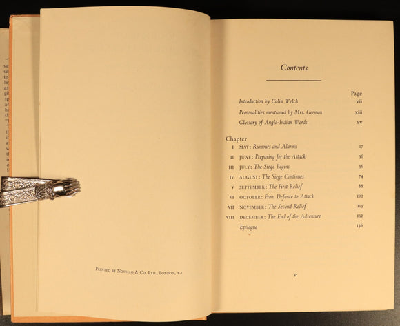 Journal Of The Siege Of Lucknow by M. Germon British Military History Book c1978