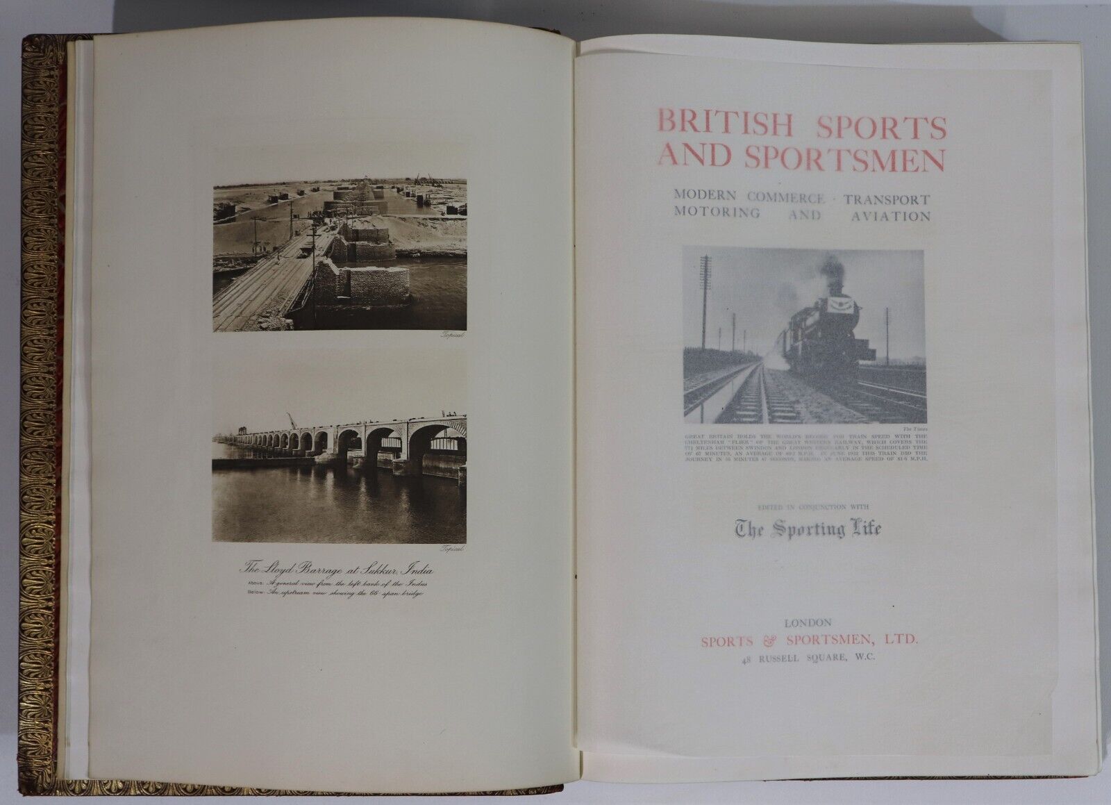 c1920 British Sports & Sportsmen - Modern Commerce Antique British History Book