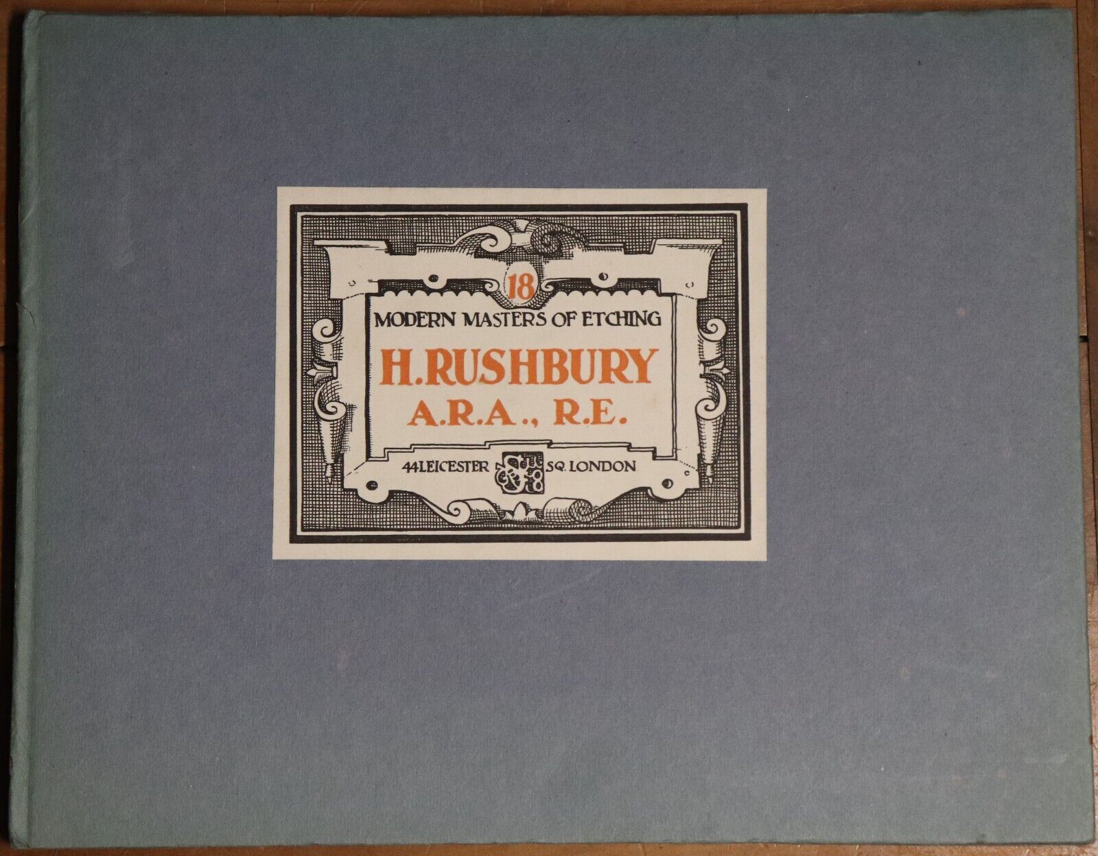 1928 Modern Masters Of Etching: H Rushbury Antique Art History Book