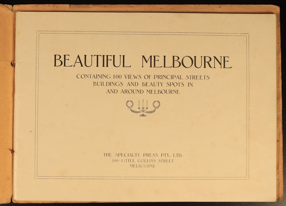 Beautiful Melbourne Views Of Buildings etc c1910 Australian Tourism & Photo Book