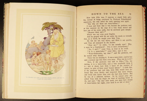 c1950 The Water Babies by Charles Kingsley Vintage Children's Book H.G. Theaker