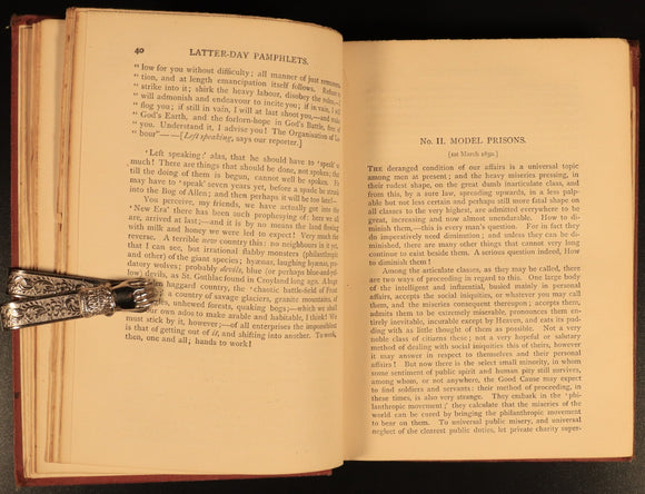 1872 Latter Day Pamphlets by Thomas Carlyle Antiquarian History Book