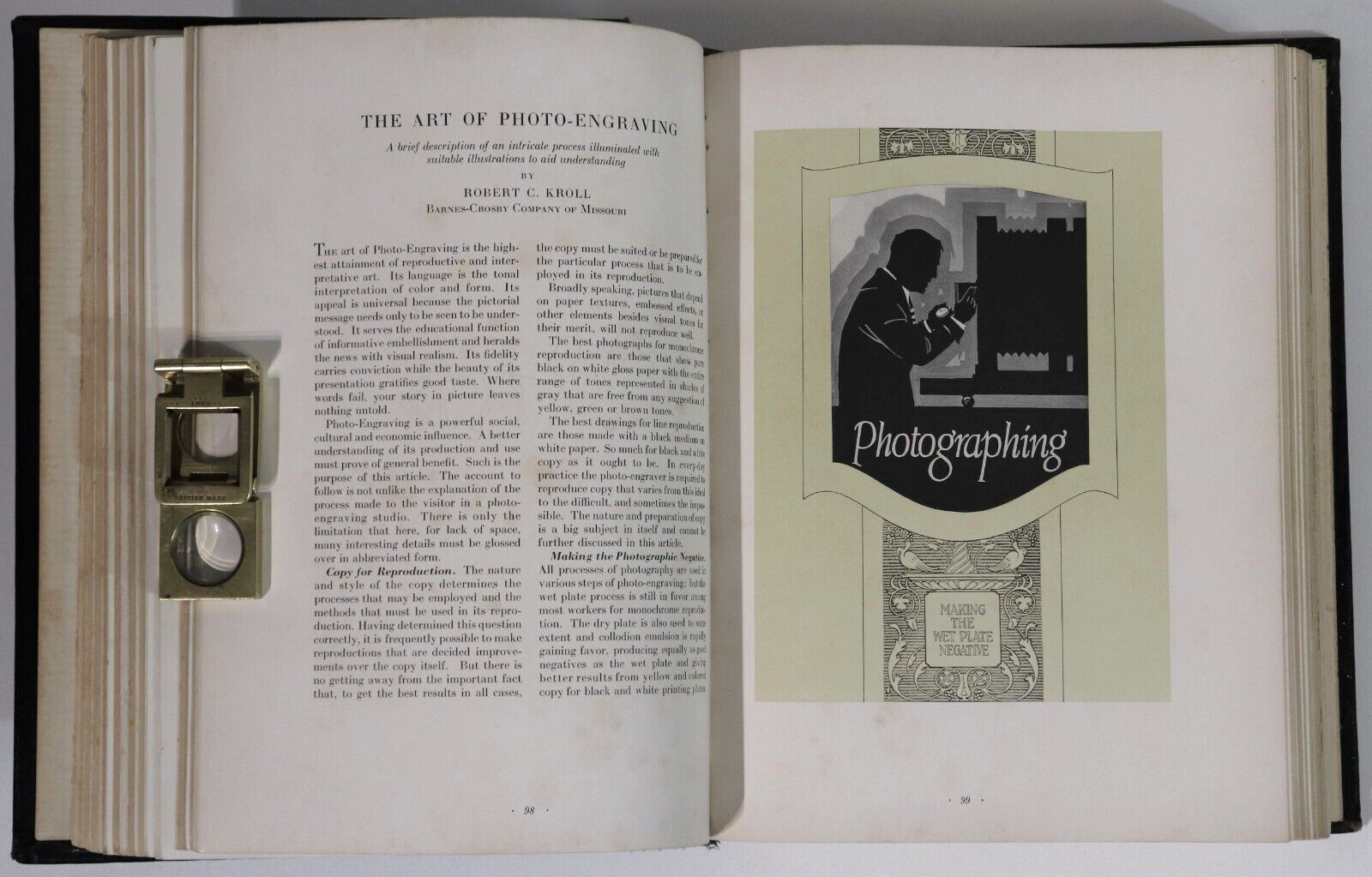 1927 Achievement In Photo Engraving Antique Printing Of Arts Reference Book