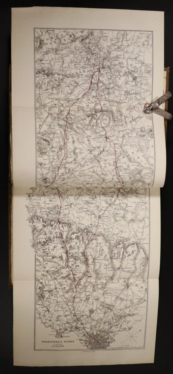 1877 2vol Harrison's Description Of England Antique British History Book Set