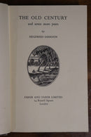 1938 The Old Century by Siegfried Sassoon Antique British Autobiography Book-2